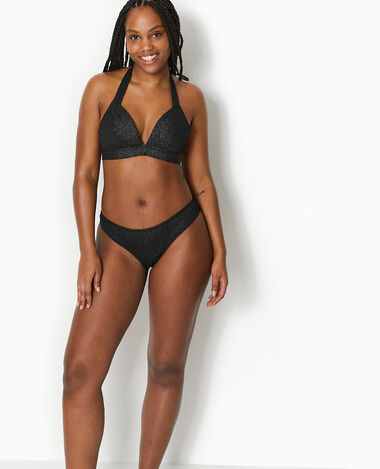 Haut de maillot de bain triangle avec lurex noir - Pimkie