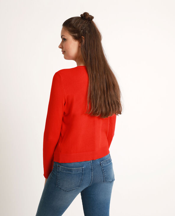 Gilet boutons dorés rouge - Pimkie
