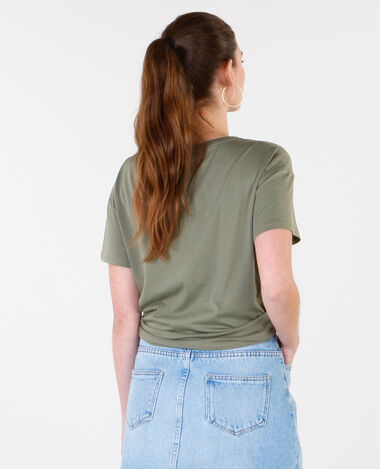 T-shirt à patchs vert de gris - Pimkie