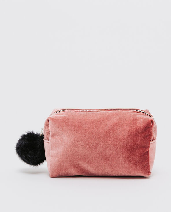 Trousse make up à pompon rose clair - Pimkie