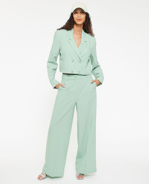 Pantalon taille haute vert outlet