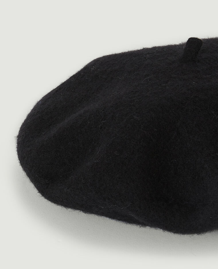 Béret en lainage noir - Pimkie