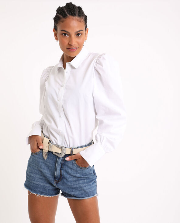 Chemise blanche bouffante deals