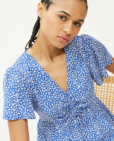 Top en tissu fluide bleu électrique - Pimkie