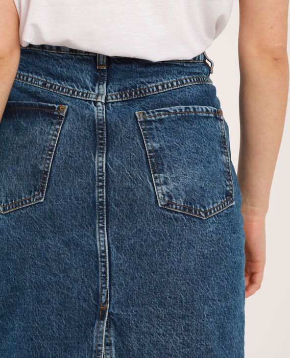 Jupe midi en jean bleu - Pimkie