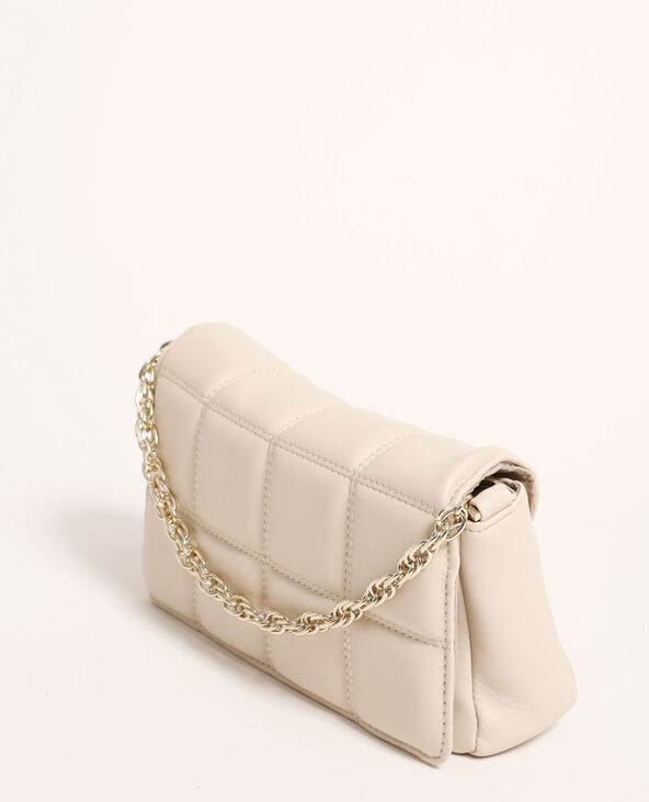 Sac bandoulière matelassé écru - Pimkie
