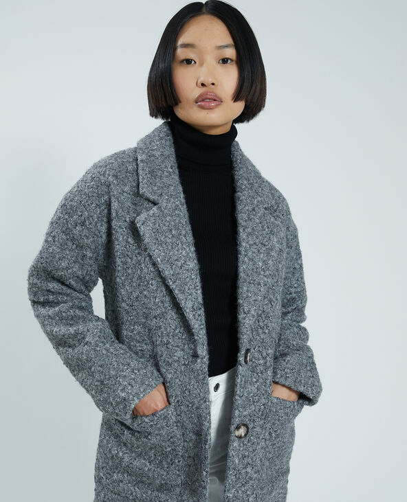 Manteau bouclette gris outlet