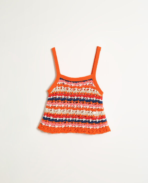 Top en crochet orange - Pimkie