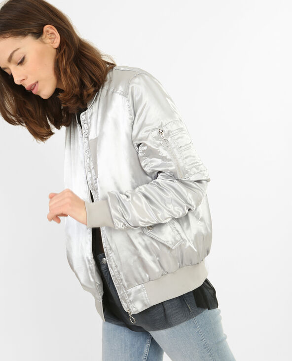 Bomber oversized silver argenté - Pimkie