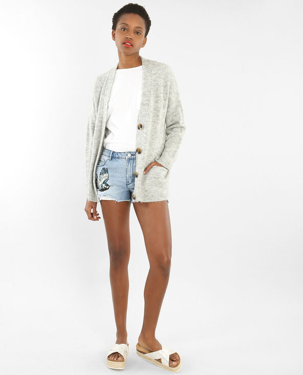 Cardigan gris chiné - Pimkie