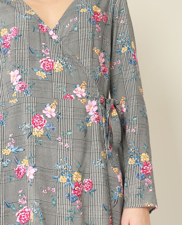 Robe portefeuille noir - Pimkie