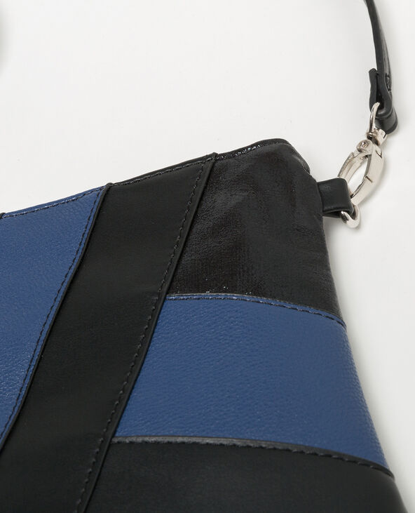 Sac patchwork bicolore noir - Pimkie