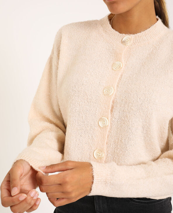 Gilet col rond rose clair - Pimkie