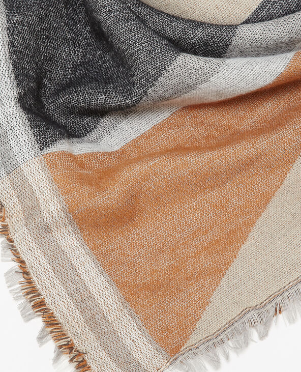 Echarpe chaude à motifs beige - Pimkie