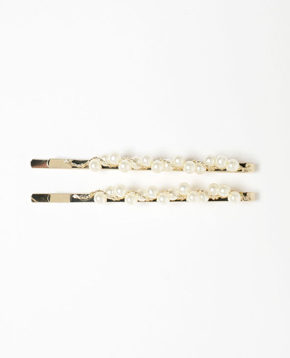 Lot de 2 pinces à perles doré - Pimkie