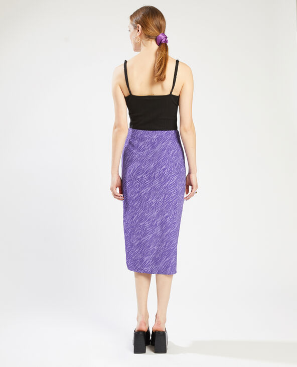 Jupe midi fendue lilas - Pimkie