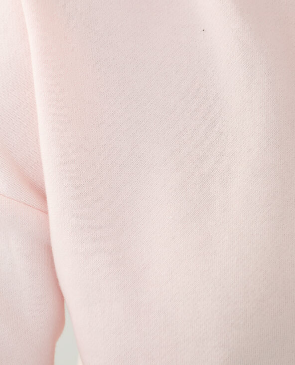 Sweat à capuche molleton oversize rose clair - Pimkie