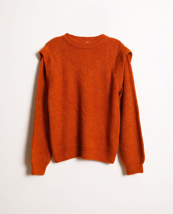 Pull à épaulettes marron - Pimkie