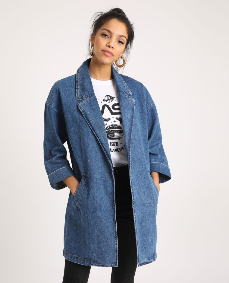 manteau en jean long