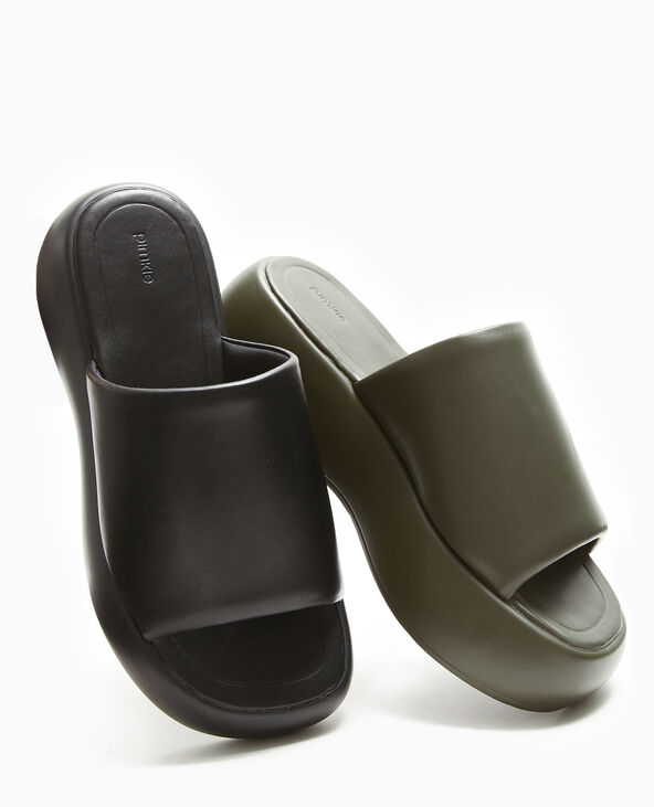 Mules compensées vert kaki - Pimkie