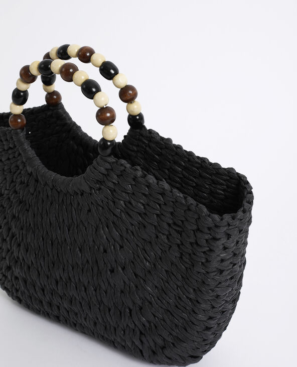 Panier en rafia noir - Pimkie