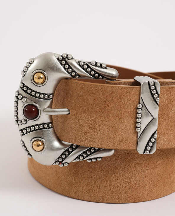 Ceinture suédine camel - Pimkie