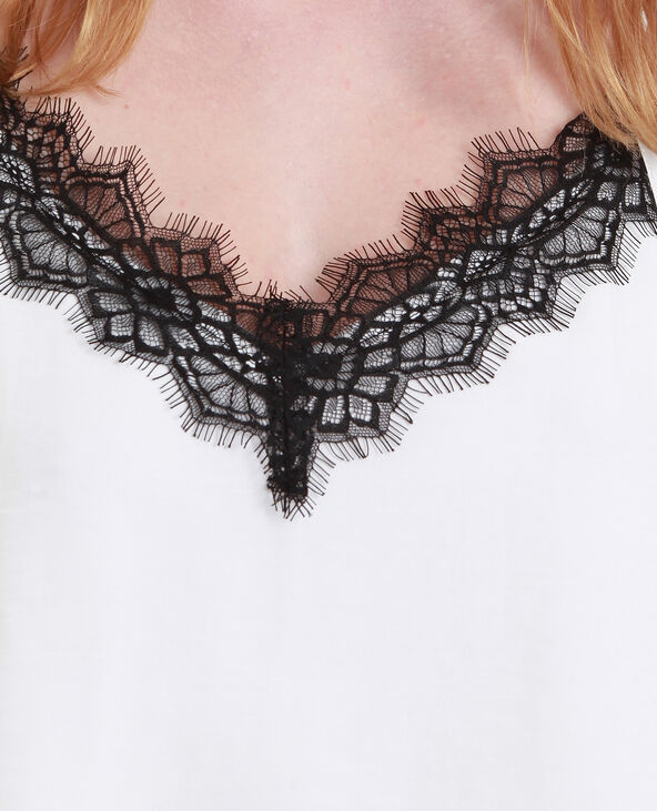 Top à dentelle blanc - Pimkie