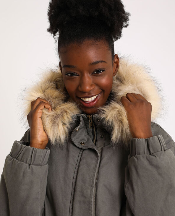 Parka courte à capuche vert kaki - Pimkie