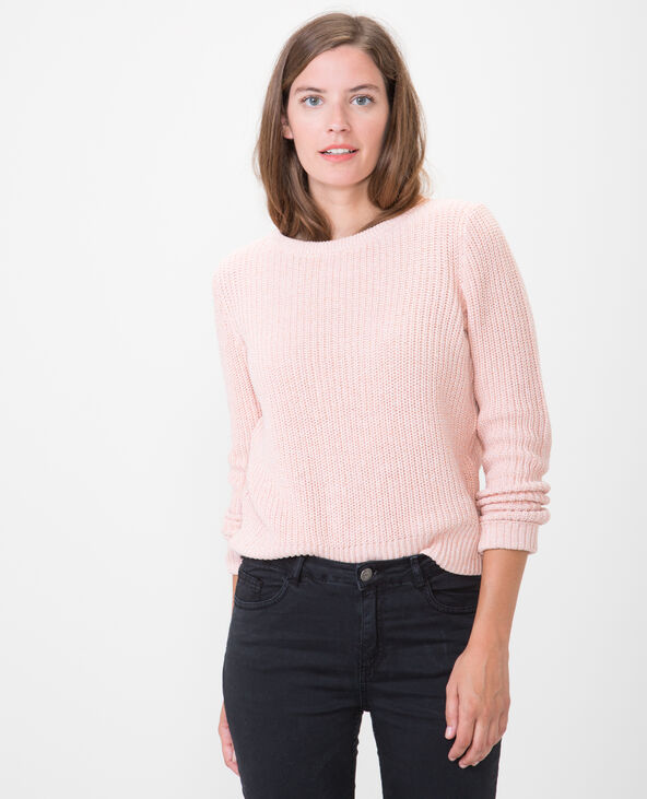 Pull grosse maille rose 2025
