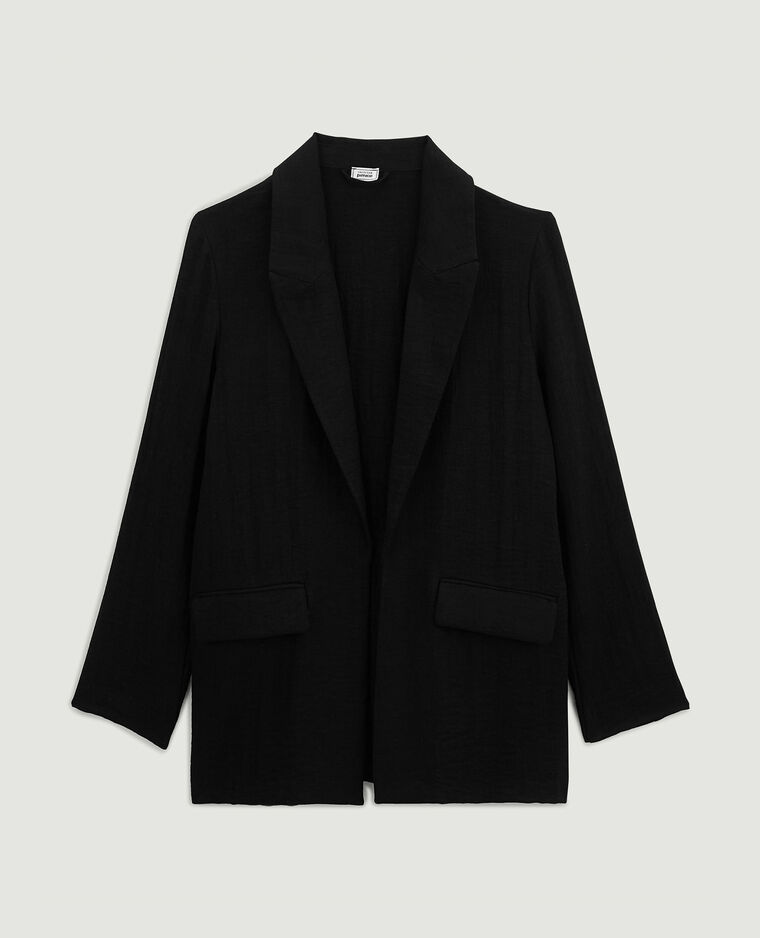 Veste blazer effet lin noir - Pimkie