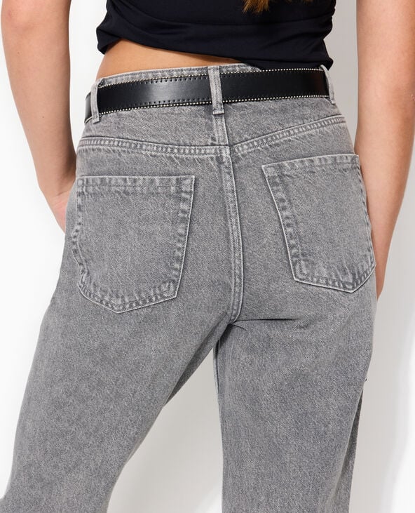 Jean mom taille haute gris clair - Pimkie