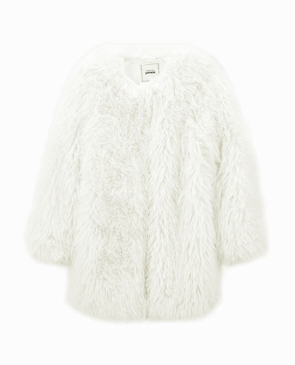Manteau en fausse fourrure écru - Pimkie