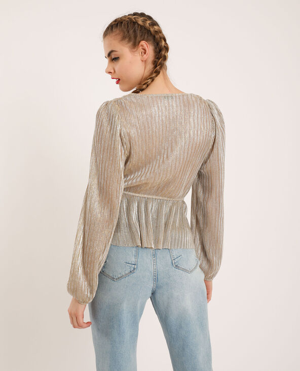 Blouse courte brillante doré - Pimkie
