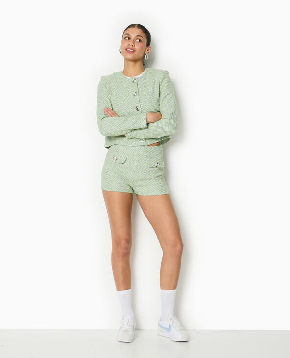 Short court en tweed vert - Pimkie
