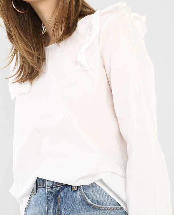 Blouse volants blanc - Pimkie