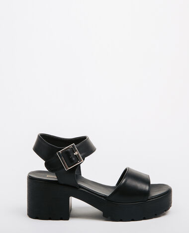 Sandales semelle crantée noir - Pimkie