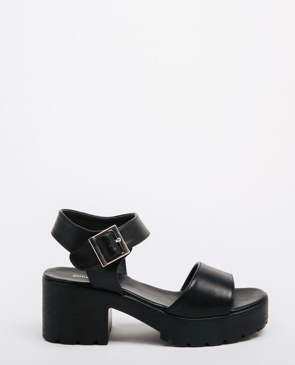 Sandales semelle crantée noir - Pimkie