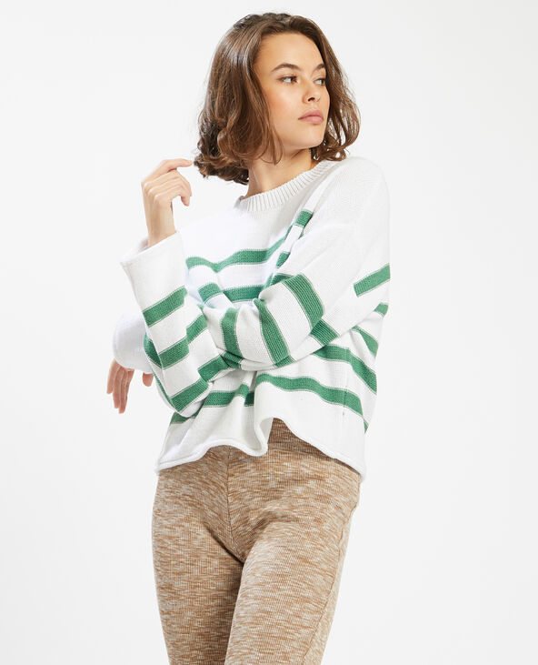 Pull marinière vert olive - Pimkie