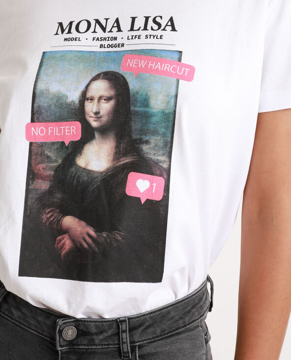 T-shirt Mona Lisa blanc - Pimkie