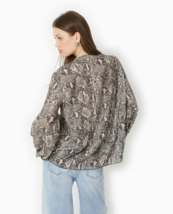 Blouse oversize motif python blanc - Pimkie