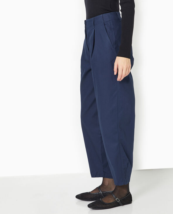 Pantalon balloon en toile bleu marine - Pimkie