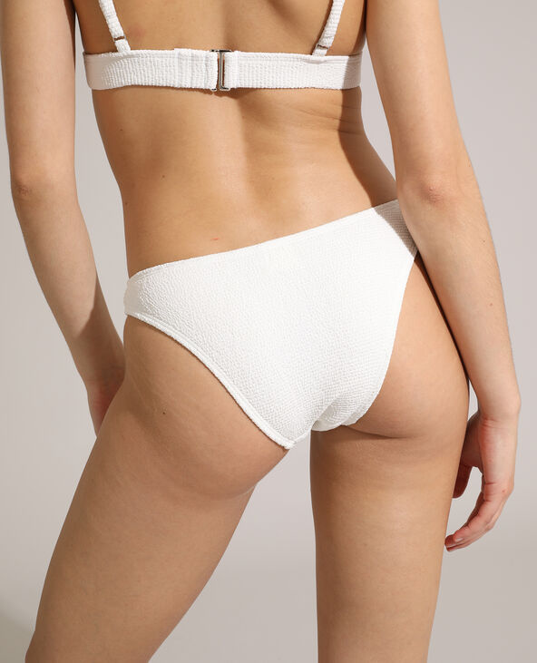 Bas de maillot de bain culotte texturé blanc - Pimkie
