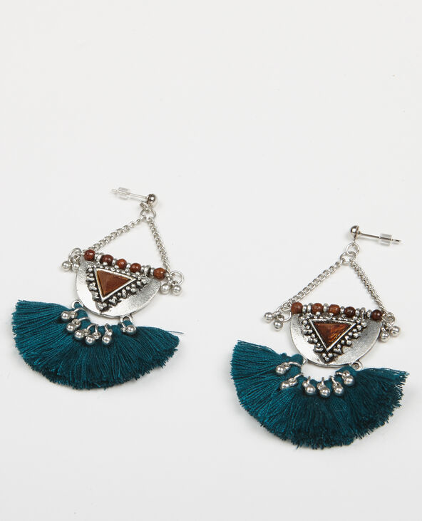 Boucles d'oreilles pompons argenté - Pimkie