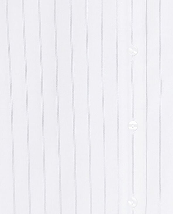Chemise oversize ouverture dos motif rayures blanc - Pimkie