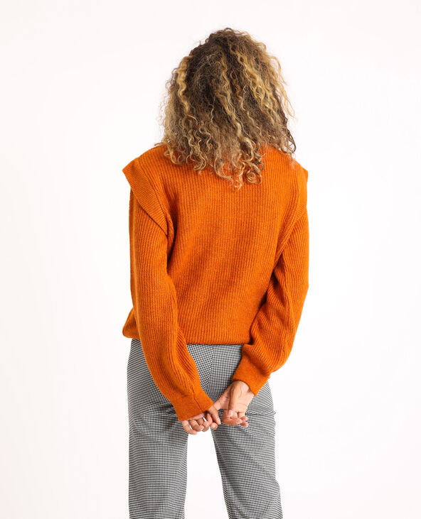 Pull à épaulettes marron - Pimkie