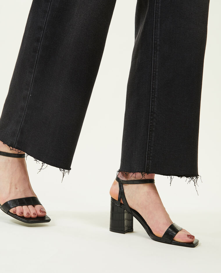 Jean wide taille haute noir - Pimkie