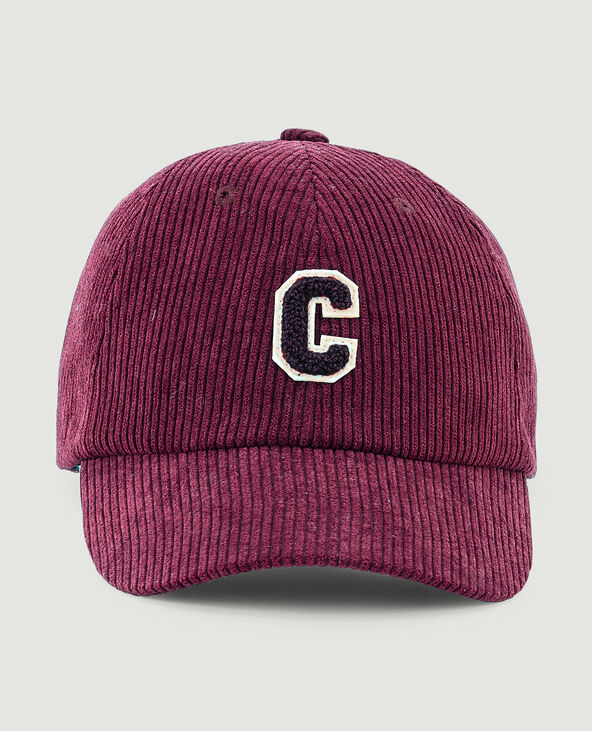 Casquette en velours bordeaux - Pimkie