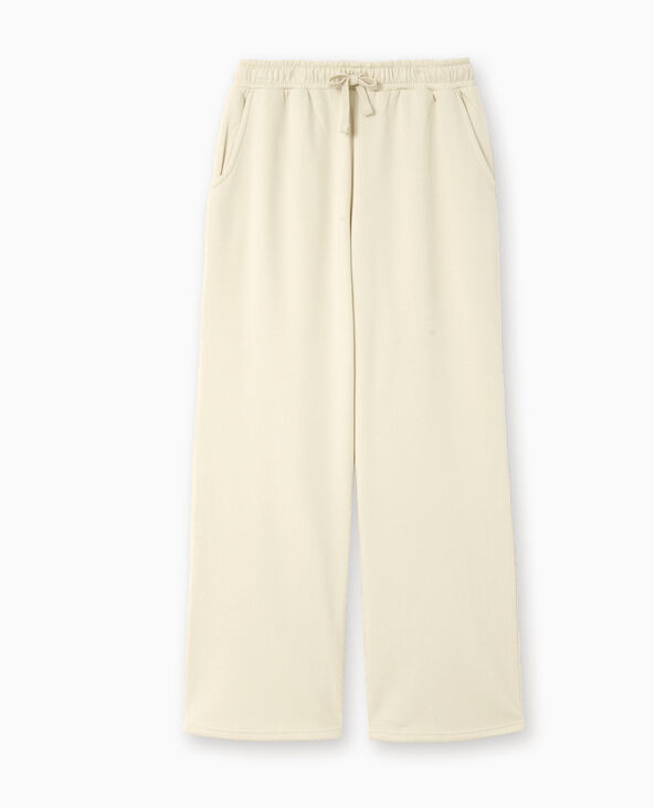 Pantalon de jogging droit en molleton beige - Pimkie