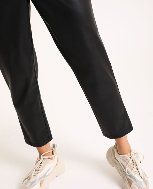 Pantalon simili cuir noir - Pimkie