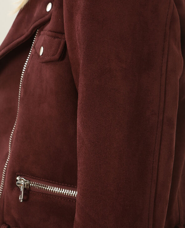 Blouson biker suédine violet - Pimkie